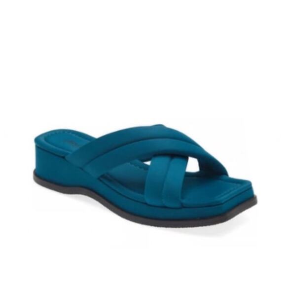 Jeffrey Campbell Sun-sation Sandal In Blue Neoprene Size: 8 - Picture 1 of 1